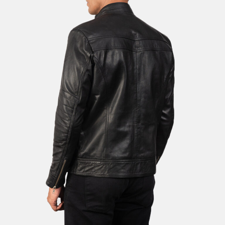 Mens Mack Black Leather Biker Jacket6007-8-1568631576928
